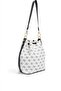 White - Black Monogram Women's Shoulder Bag Sp1137 - 3