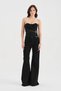 Women's Design Corset with Covered Bust Part and Underwire Metal Buckle Detail - 4