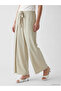 Green Elastic Waist Women's Trousers - 4