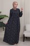 Shirred Robadan Buttoned Front Viscose Fabric Tesseture Clothing Mother Dress Prayer Dress - 5