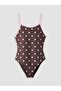 Lcw Kids Brown Polka Dot Girls' Swimsuit - 3
