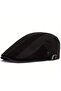 Unisex Classic Glasses Hat Black & Khaki Retro Flat Cap Seasonal Use