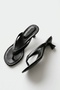 Talyano Black (3 cm Heel) Short Heeled Daily Use Slippers