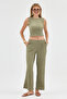 Poplin Regular Fit Elestane Top and Bottom Set # 25211