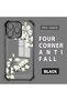 iPhone 15 Pro Compatible Transparent Back Four-Corner Reinforced Impact Protection Silicone Case