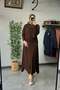 Verev Cut Skirt Suit Brown