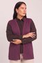 Women's Burgundy Glittery Knitwear Openwork Woven Seasonal Vest