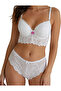 7110 Lace Bralet Unfilled Women's Underwear Set - 2