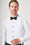 White Ata Collar Long Sleeve Pocketless Slim Fit Cotton Groom Shirt 1004260200 - 4