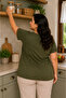 Women's Plus Size Lapel Sleeve Lace V-Neck Blouse - 4