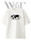World Map Design Printed Unisex White Oversize T-Shirt