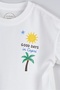 100% Cotton Combed Single Jersey Knitted Fabric Children's T-Shirt (Palmiye Güneş) - 2
