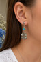 Nazarlı Clover Dangle Steel Earrings (Silver Color) - 2