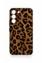 Samsung S22 Compatible Dark Leopard Leather Patterned Silicone Case - 2