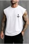 Men's Familie Çapa Zero Sleeve Crew Neck T-Shirt