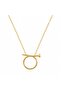 Nail Patterned Gold Color Steel Women's Necklace - 2