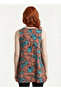 Women's Crew Neck Patterned Sleeveless Blouse - 2