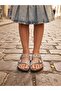 Women's Natural Stone Black Double Buckle Sea Stone Orthopedic Slippers - 3