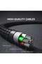 DENX DX506 USB Type-C to USB Type-C Fast Charging Cable 240W PD, 2m, Nylon Braided, High-Speed Data Sync, Black - 4