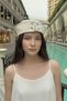 White Women's Sailor Hat with Laces |   Vintage Sailor Cap