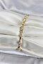 Brass Gold Color Drop Model Zircon Stone Women's Bracelet - 2