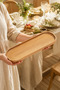 Wooden Long Rectangular Presentation Plate - Kayık Cheese and Fruit Presentation Tray - Organizer - Solid Beech (45cm) - 3