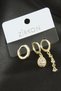 Aconcept 3 Pieces Drop Zircon (20627) Stone Earrings-Yellow - 2