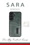 Aconcept Galaxy A25 5g Case Sara Leather Case with Business Card Holder - (115101) Dark Green - 2