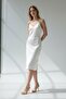 Women's Beige Single Strap Heel Shoes - 4