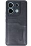 Aconcept Redmi Note 13 Pro 4g Case Sara Leather Case with Business Card Holder (95818) - Black - 2