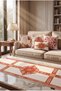 Cavallo Horse Figured Classic Modern Red Cream Burgundy Beige Luxury Horse Patterned Decorative Throw Pillow Cover Double-Sided Digital Print Classic Medallion Pattern 4 Throw Pillow Covers 1 Runner 5-Piece Set Throw Pillow Cover - 2