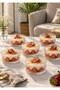 Prs Large Size Rayan Sultan (Sakura) 6-Piece Glass Snack Bowl Presentation Magnolia-Magnolia Bowl - 2