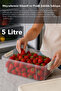 2 Pieces 5Lt Elora Lockable Lid Box - Multi-Purpose Kitchen Organizer Food Storage Container Beige - 4