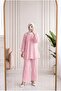Mehnur Tie-Dye Balloon Sleeve Pants Vual Suit-Ey1054 Pink
