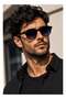 Striker Round Sunglasses for Men & Women, Black Frame with Smoke Gradient Lenses, UV400 Protection - 7