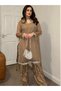 Brown Faux Georgette Top Pent & Dupatta - HRT7152 - Brown-Size:L-40-Inches - 2