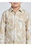 Boys Beige Abstract Printed Casual Shirt - 4