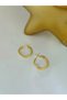 3-Piece Row Steel Hoop Earrings (Steel) - 2