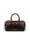 Women's Patent Leather Bowling Hand and Shoulder Bag Length: 13 cm Width: 27 cm - 6