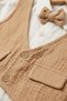 Baby Boy Vest Suit Bow Tie Shirt Pants Set Stylish Special Occasion Suit - 3