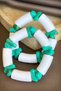 Dore Collection Women's Cylinder Beaded Flexible Elastic Natural Stone Look Bracelet - 4