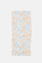 2Pcs Allover Print Table Cloth, Multicolor