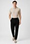 Men Straight Leg Fit Heather Straight Leg Pants, Dark Grey - 2