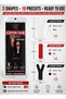Pack of 3 Epos Precut Lower Body Sports Kinesiology Tape, 30 Ready-to-Use Pieces, White and Black Y-Shaped Strips, Red I-Shaped Strips, 100% Cotton with Acrylic Adhesive, Latex-Free, Water-Resistant - 2