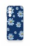 Samsung A25 Compatible Blue Daisy Patterned Silicone Case - 2
