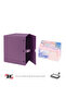 Napkin Holder, Czech Hand and Face Towel Box, Tissue Box, Paper Tissue Storage Box, Vegan Leather, 9*22*18 Cm. Lila - 3