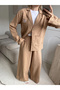 Kamel hale organic 100% cotton fabric jacket set - 5