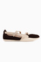 Mary Genuine Leather Brown Suede Cross Elastic Band Women's Ballerinas - 2