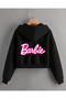 Girls' Hooded Barbie Printed Jacket