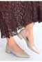 Ferla Beige Patent Leather Heeled Shoes - 2